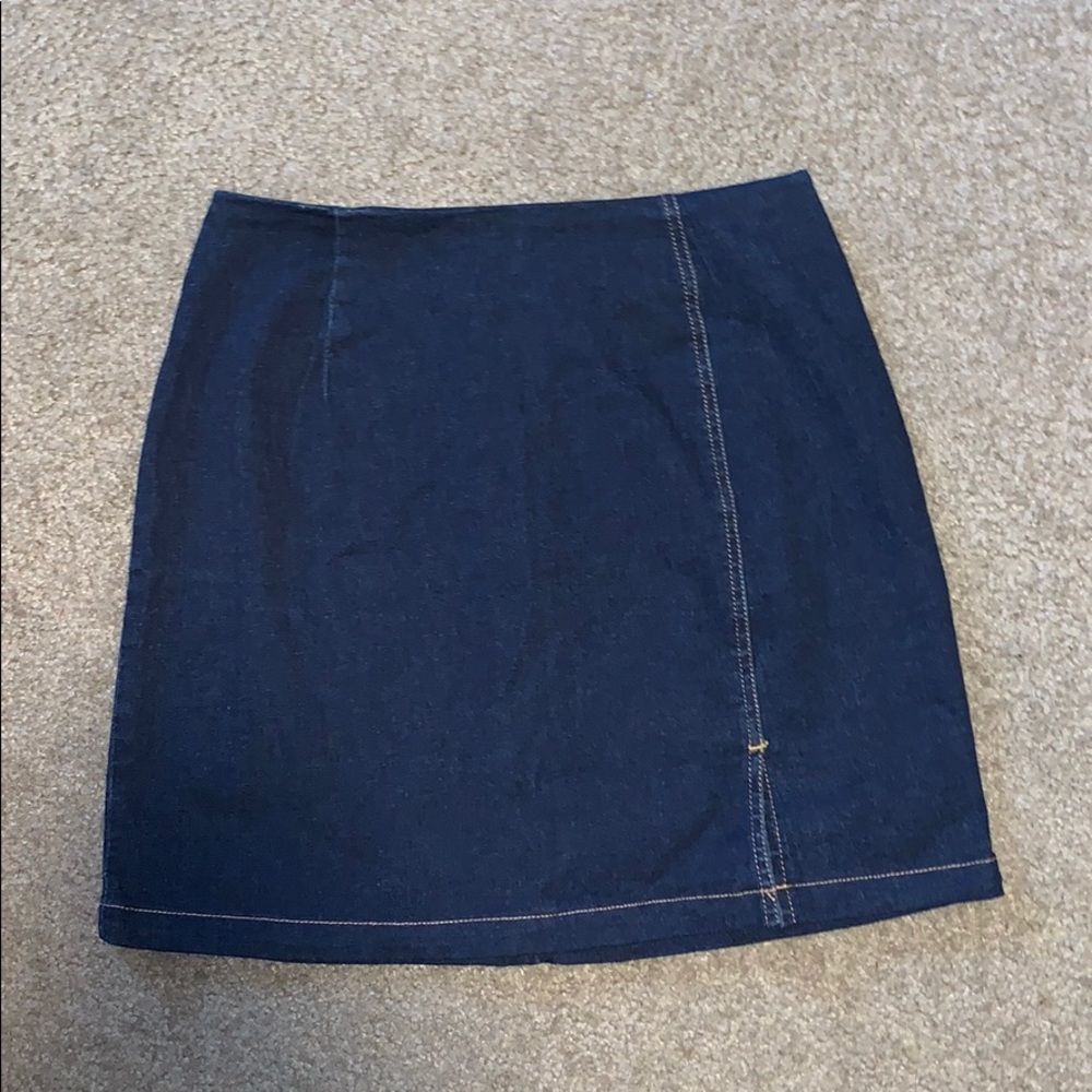 Dark blue navy mini skirt
